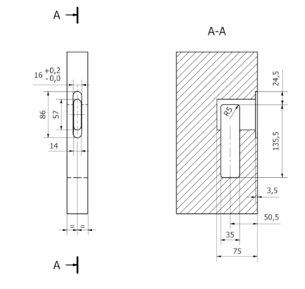 Zádlab mušle Entry dozická, cylindrická, WC/koupelna